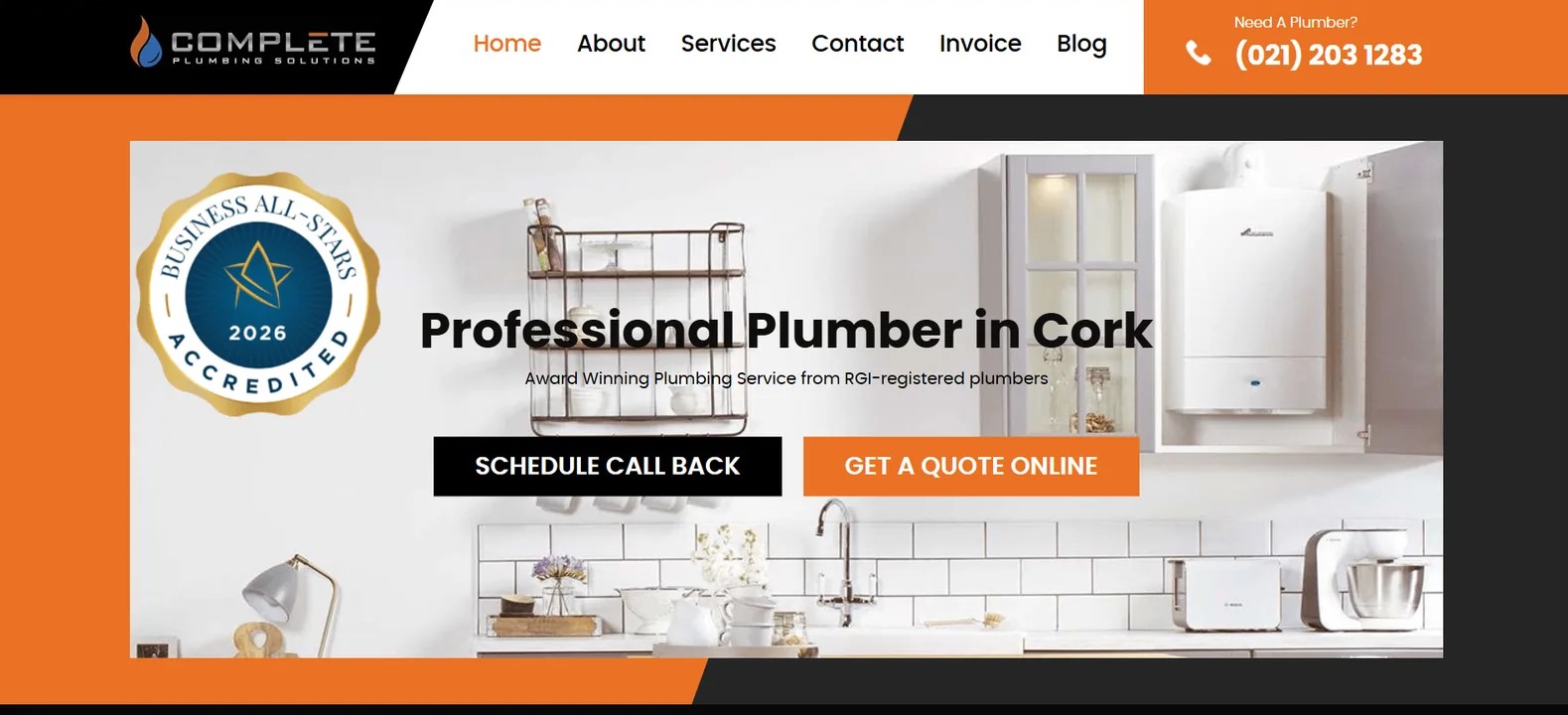 Complete Plumbing's previous website